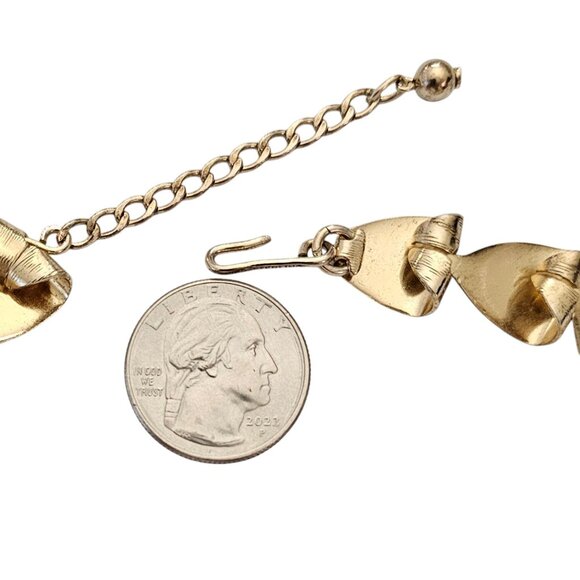 NOT FOR SALE Napier Vintage Sterling Gold Vermeil Choker Modernist Necklace - Picture 9 of 10